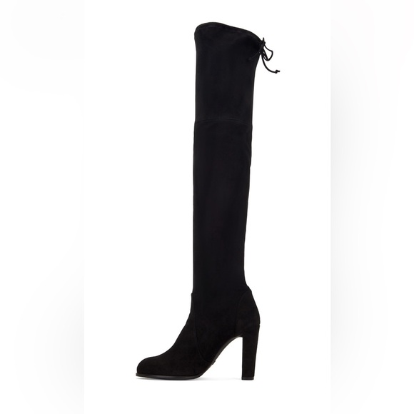 Stuart Weitzman Black Suede Highland Boots - Picture 3 of 6